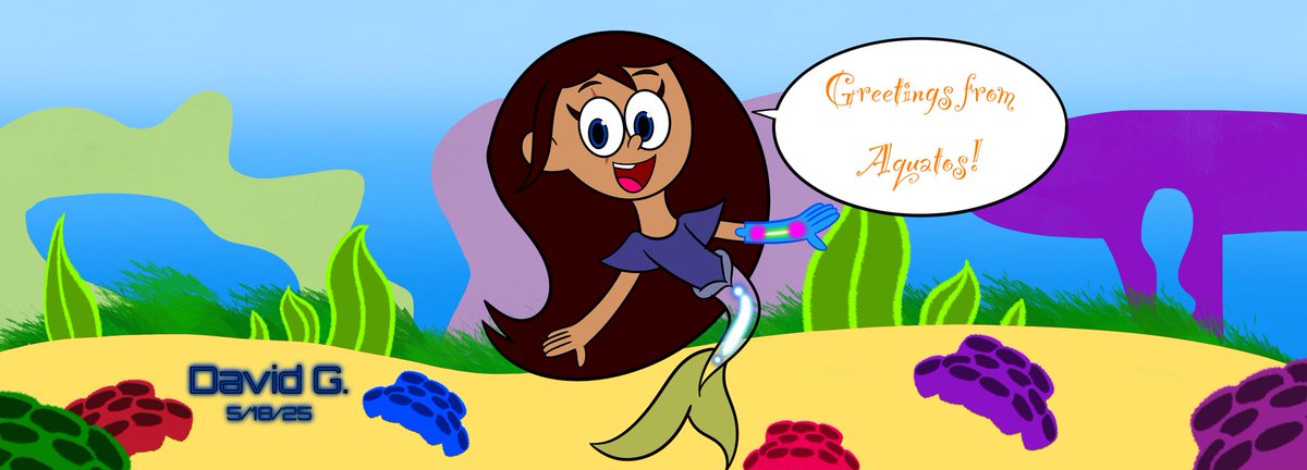 SparkCartoons's tweet photo. Riley the Mermaid
With a special robotic mermaid tail, she’s able to swim under the costal waters of the planet Aquatos without going up for air.
#RileySciFiStory #MerMay2025 #MerMay #RoboticMermaidTail #AlienPlanets #OceanPlanet #SciFi #BlueLightningDoodles https://t.co/DcXZ2Emjne