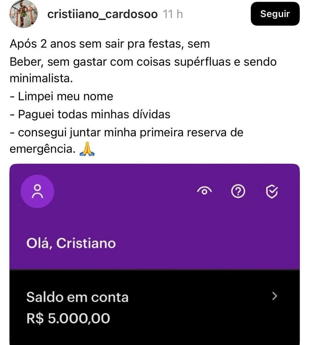 Essa é uma das melhores sensações que um ser humano pode ter.