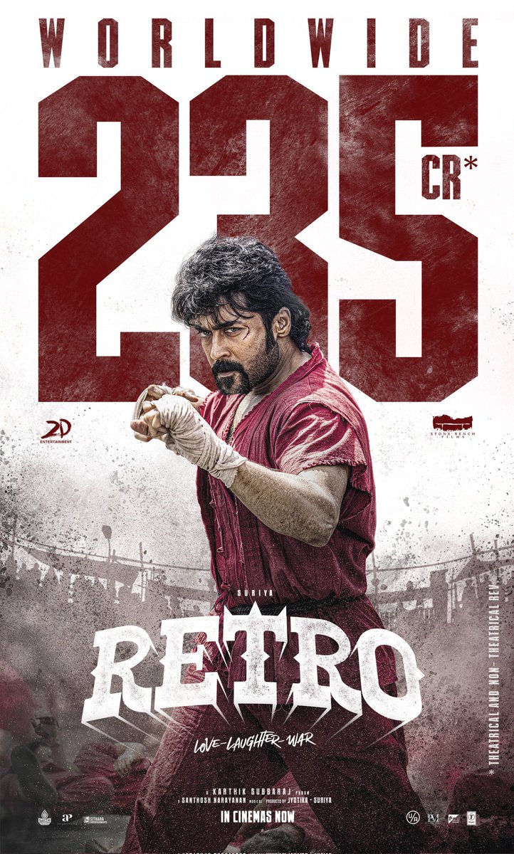 Stone Bench (@stonebenchers) on Twitter photo Dear Audience and #AnbaanaFans, we're humbled by your immense love and support for #TheOne ‼️
Grateful for the glory, it's all because of you ❤
#RETRO
@Suriya_Offl #Jyotika <a href="/karthiksubbaraj/">karthik subbaraj</a> <a href="/hegdepooja/">Pooja Hegde</a> <a href="/Music_Santhosh/">Santhosh Narayanan</a> <a href="/prakashraaj/">Prakash Raj</a> <a href="/C_I_N_E_M_A_A/">joju george</a> <a href="/rajsekarpandian/">Rajsekar Pandian</a> Dear Audience and #AnbaanaFans, we're humbled by your immense love and support for #TheOne ‼️
Grateful for the glory, it's all because of you ❤
#RETRO
@Suriya_Offl #Jyotika <a href="/karthiksubbaraj/">karthik subbaraj</a> <a href="/hegdepooja/">Pooja Hegde</a> <a href="/Music_Santhosh/">Santhosh Narayanan</a> <a href="/prakashraaj/">Prakash Raj</a> <a href="/C_I_N_E_M_A_A/">joju george</a> <a href="/rajsekarpandian/">Rajsekar Pandian</a>