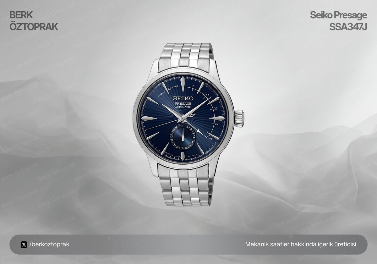berkoztoprak's tweet photo. Hepinizin çok sorduğu ve bir çok kişinin beğendiği Seiko Presage! 

Seiko Presage SSA347J

Diğer Presage modellerini de çok severim ama bu modelde ayrı sevdiğim şey güç rezervi göstergesi ve tarih penceresi. Saatlerde komplikasyon olması saati güzel kılan detaylardan bir tanesi. 

SSA347J, Seiko'nun Cocktail Time serisinin bir parçası. Tokyo Ginza’daki “nomunication” saatlerinin (iş çıkışı kokteyl sohbetleri) ruhunu yansıtmak üzere tasarlanıyor. Bu da onlardan bir tanesi. Seiko, Presage serisinde çok güzel kadran renkleriyle diğer markalardan ön plana çıktı.

Saatte güç rezervi göstergesi benim gözümde en kullanılabilir komplikasyonlardan. Çünkü genellikle olan şikayetler güç rezervi tam vaad ettiğini vermiyor. Bu tabii ki teknik bir sorun olabilir. Ama diğer detayı da saati kurduğumuzu düşünmemiz. Bu göstergeler bunu ortadan kaldırıyor ve saati ne kadar kurduğumuzu görebiliyoruz. 

Seiko bu saatinde ayrıca tarih penceresi yerine sub second tarzı bir gün gösterimi tercih etmiş. Bunun okunması zor olabilir ama yine de farklı gösterimi diğer saatlerden ayrı konuma oturuyor. Bileziğinde hem mat hem de parlak detaylar olması ve kadranın yapısıyla beraber ışık oyunları da saati bir tık üste taşıyor.

Saatte Seiko'nun kendi mekanizması 4R57 kalibresi kullanılıyor. 40 saat güç rezervine ve 21.600 vph değerine sahip. Cam olarak ise bombeli Hardlex cam tercih edilmiş. Seiko'nun Hardlex'i kullanması artık meşhur hale geldi. Safir gibi çizilmez denmiyor ama çizilmeye dayanıklı olduğu söyleniliyor. 40mm kasa çapı, 47,5 mm lug-to-lug, 20 mm kayış aralığı mevcut. Ayrıca arka kapak transparan olmasıyla da otomatik mekanizmasını daima izleyebilirsiniz. 

Siz de Şamil Saat ile bu saati veya diğer Seiko modellerini almak isterseniz %10 indirimle BERKSEIKO10 koduyla alabilirsiniz. https://t.co/XXFPQXx9hq

#reklam #işbirliği