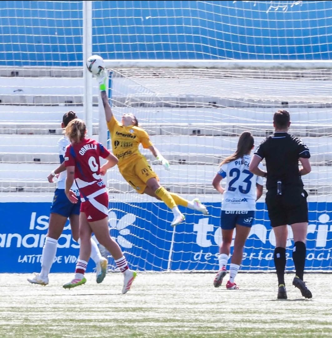 🔝5️⃣ La tinerfeña <a href="/Noelia99Ramos/">Noelia Ramos</a> (guardameta del @UDCATenerife) termina la temporada entre las cinco mejores porteras de <a href="/LigaF_oficial/">Liga F</a> 

Promedió 1,06 g/p, sólo superada por las internacionales <a href="/CataColl2001/">cata coll</a>, <a href="/Lola_Gallardo1/">Lola Gallardo</a>, <a href="/AdrianaNR09/">adriana nanclares </a> y <a href="/MarisabelRR1/">M1SA</a>

¡Temporadón!
