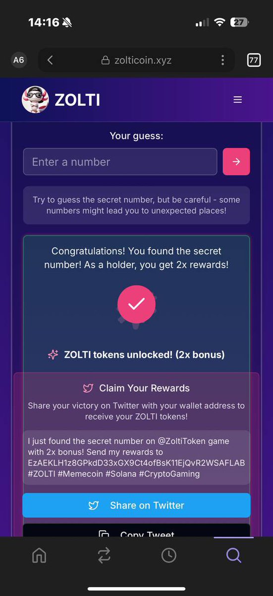 Zolticoin's tweet photo. We can win simple Like that 
Third winner today https://t.co/UNkwCRnDgq