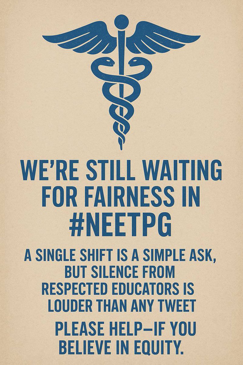 Pratik215817596's tweet photo. You taught us medicine. But forgot the humanity. Students demand one fair NEET PG shift — and you say nothing? Your silence is betrayal. Your classrooms are just shops now. #NEETPG2025 #OneShiftOneExam https://t.co/Qw2h29roGN