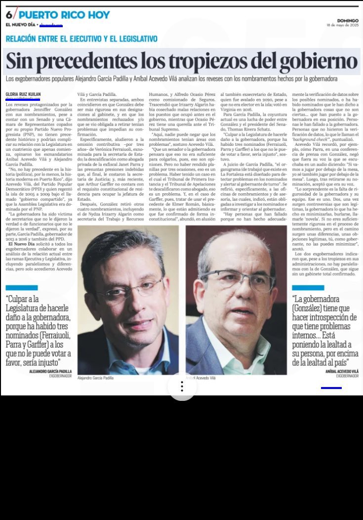 Dicho por los dos peores gobernadores en la historia de Puerto Rico. Uno cerró el gobierno y el otro lo quebró. Parte del flamante legado colonialista del PPD.