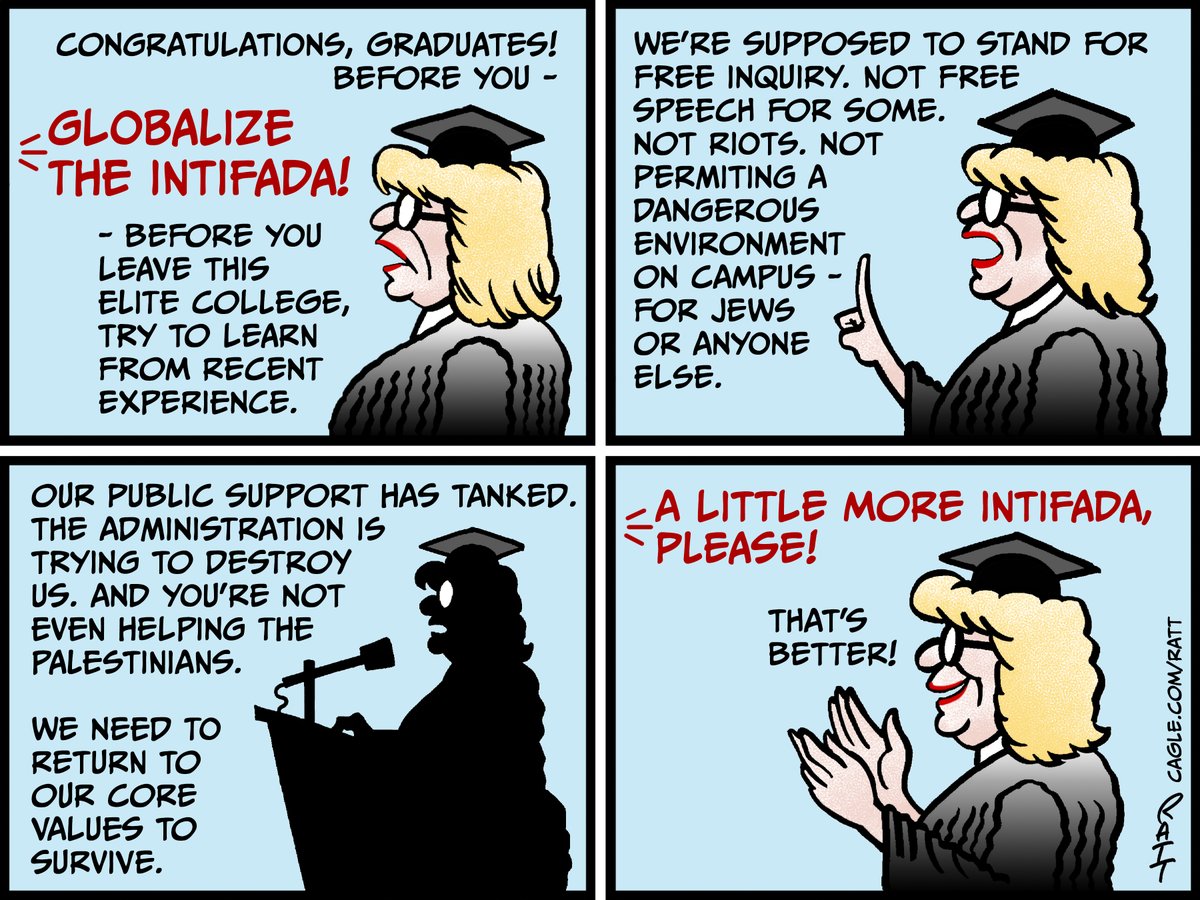 Ratt (@rattoons1776) on Twitter photo Cartoon in <a href="/crooksandliars/">Crooks and Liars</a>. #Classof2025, #commencement, #GazaWar, #GazaIsraelWar, #CampusProtest, #antisemitism, #ColumbiaUniversity, #Harvard, #PoliticalCartoon, #EditorialCartoon. Cartoon in <a href="/crooksandliars/">Crooks and Liars</a>. #Classof2025, #commencement, #GazaWar, #GazaIsraelWar, #CampusProtest, #antisemitism, #ColumbiaUniversity, #Harvard, #PoliticalCartoon, #EditorialCartoon.