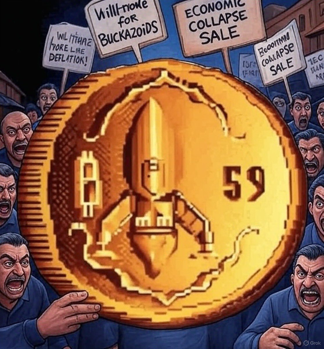 Let’s go back in time 1959!!! 👀 

59 Recession Riddled Buckazoids!!!!

Inspiration? 👇  ₿🚀59

In 1959, the U.S. economy was strong, recovering from the 1957-58 recession. GDP grew around 6.9%, unemployment dropped to about 5.5%, and inflation was low at 0.7%. Consumer spending