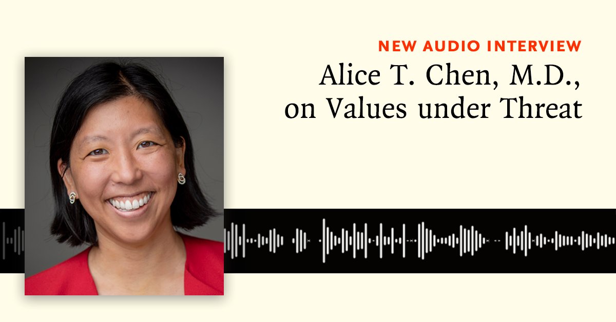 NEJM (@nejm) on Twitter photo Alice T. Chen, MD (<a href="/atychen/">Alice Chen MD</a>), discusses responding to the U.S. administration’s threats to health and physicians’ values and maintaining hope in difficult times. Listen to the full interview with NEJM Executive Managing Editor Stephen Morrissey (<a href="/srm128/">Stephen Morrissey</a>): nej.md/4jXb51G Alice T. Chen, MD (<a href="/atychen/">Alice Chen MD</a>), discusses responding to the U.S. administration’s threats to health and physicians’ values and maintaining hope in difficult times. Listen to the full interview with NEJM Executive Managing Editor Stephen Morrissey (<a href="/srm128/">Stephen Morrissey</a>): nej.md/4jXb51G