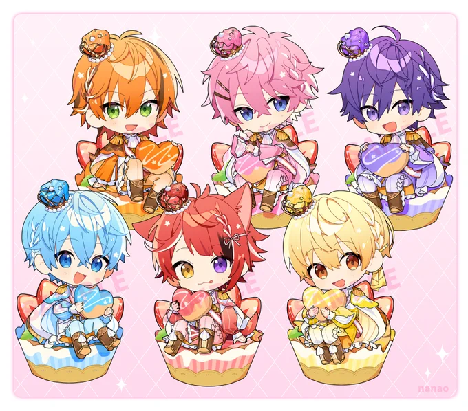 すとぷりさんの 9th Anniversary OFFICIAL GOODSミニキャライラストを担当させていただきました!何卒よろしくお願いします! 