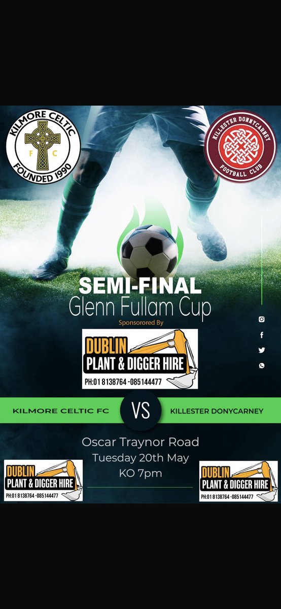Kilmore Celtic FC (@kilmoreceltic) on Twitter photo ⚽️⚽️⚽️⚽️⚽️⚽️⚽️
big one tuesday 🙌🏻💚
seniors are back in action ⚽️
all support welcome 🙏🏼💚
<a href="/AlQuinn2015/">LSL Live Update’s</a> <a href="/LSLLeague/">Leinster Senior League</a> <a href="/KillesterDonny/">Killester Donnycarney FC</a> ⚽️⚽️⚽️⚽️⚽️⚽️⚽️
big one tuesday 🙌🏻💚
seniors are back in action ⚽️
all support welcome 🙏🏼💚
<a href="/AlQuinn2015/">LSL Live Update’s</a> <a href="/LSLLeague/">Leinster Senior League</a> <a href="/KillesterDonny/">Killester Donnycarney FC</a>