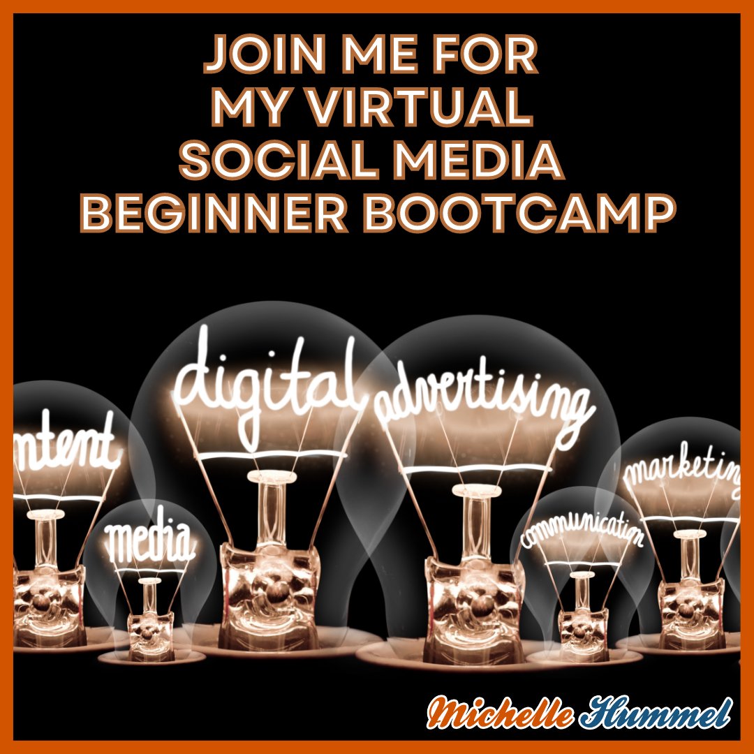Michelle_Hummel's tweet image. Do you want to know exactly how to reach your target audience with social media? Register for my Beginner&apos;s Social Media Bootcamp and learn tools and strategies to help you meet your goals! Sign up and learn more: bit.ly/3AyjYsu #learnfromhome #socialmediatraining