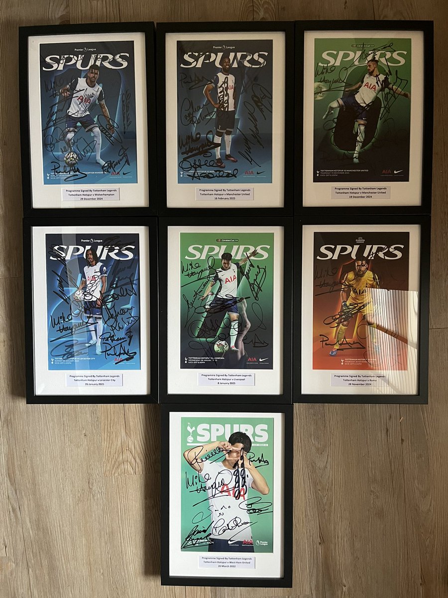 Tottenham Programme Collector (@no1thfcprogs) on Twitter photo FATHER’S DAY GIFT IDEA - gift idea for any Tottenham fan. Multi signed by Tottenham Legends and framed programmes. Each programme has between 6 & 10 signature. Includes a signature map detailing who has signed. All in aid of <a href="/Legend_on_Bench/">Legend-On-The-Bench</a> 100% donated to the charity. £45 +p&p FATHER’S DAY GIFT IDEA - gift idea for any Tottenham fan. Multi signed by Tottenham Legends and framed programmes. Each programme has between 6 & 10 signature. Includes a signature map detailing who has signed. All in aid of <a href="/Legend_on_Bench/">Legend-On-The-Bench</a> 100% donated to the charity. £45 +p&p