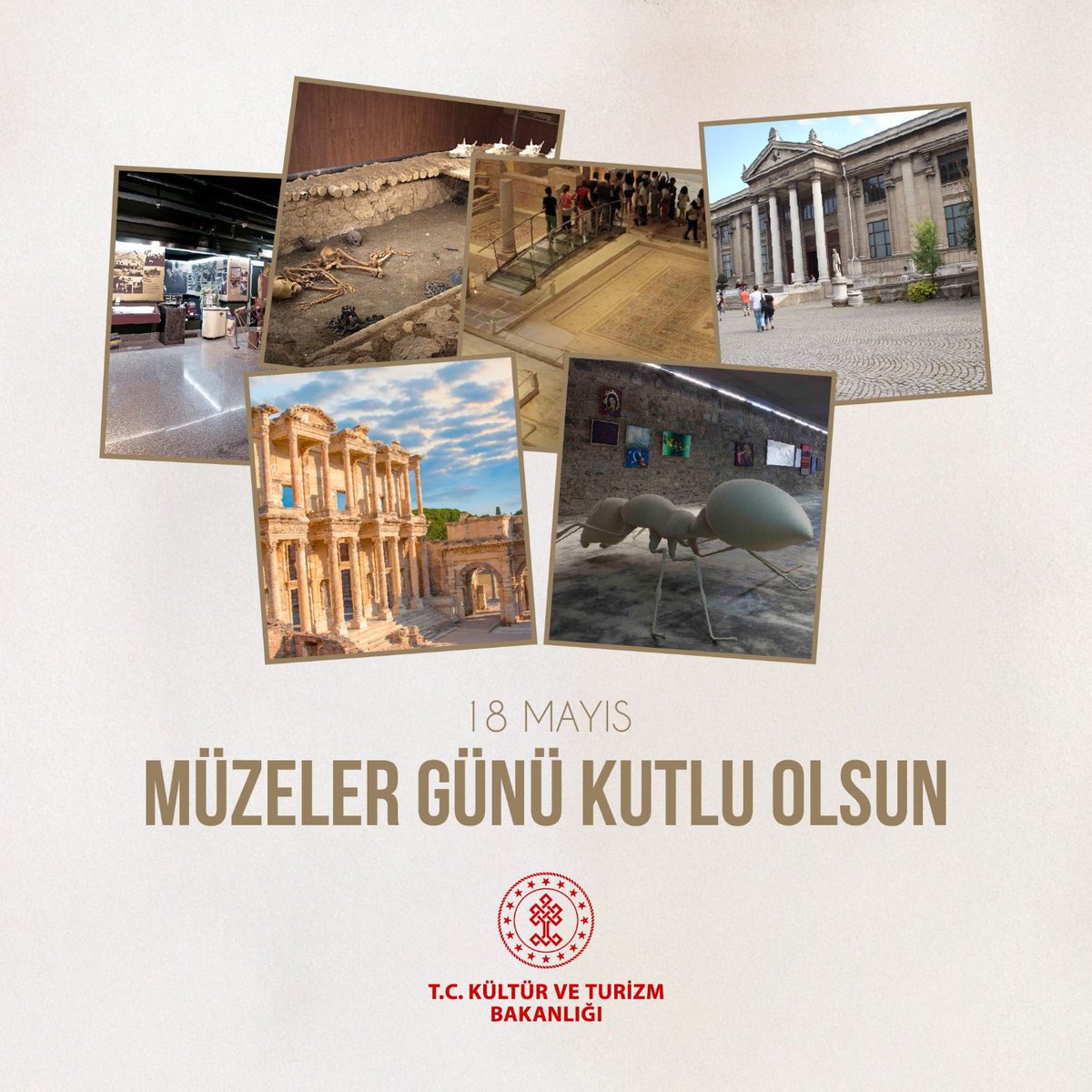 Müzeler; bir milletin hafızası, bir medeniyetin izidir.

Geçmişin bilgeliğini geleceğe taşıyan bu köprüler, kültürle kurduğumuz en güçlü bağlardan biridir.

Kültürel mirasımıza sahip çıkan herkesi ve bu mirası titizlikle koruyan tüm müze çalışanlarını;
bu eşsiz katkıyla geleceğe