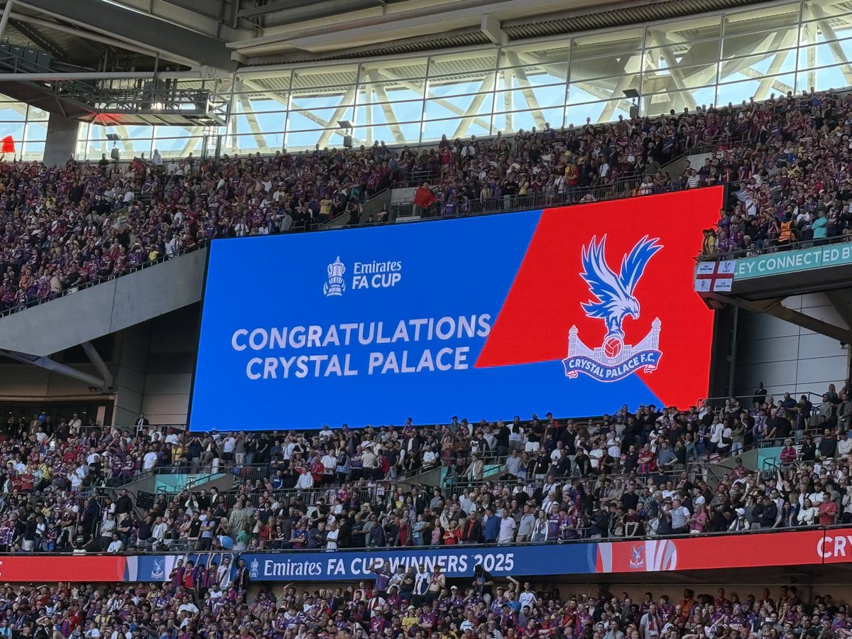 NatalieSpurling's tweet photo. @CPFC @CEO4TAG Best day ever, can’t explain the feeling except I’m Feeling Glad All Over.   Waited a long time for this. Europe here we come!! ❤️💙🦅🦅 https://t.co/MlQVsPls7l
