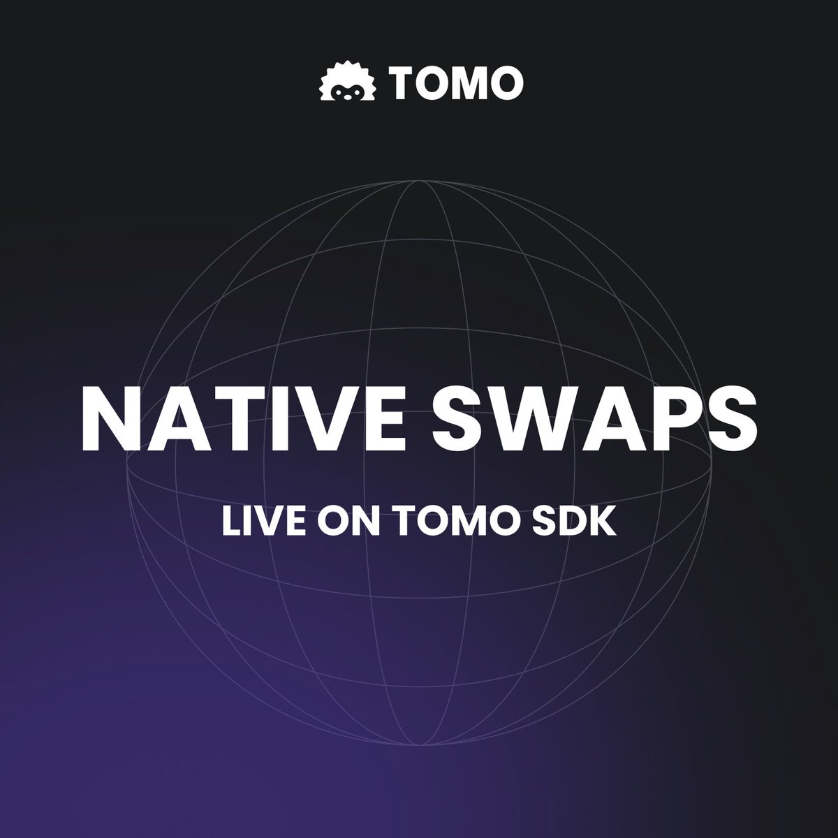 Need ETH for gas? USDC for a purchase?
Users can now swap any token they need directly in your dapp without leaving. No more CEX detours killing conversions.

Swaps are live on Tomo SDK across all chains, using the account they logged in with.