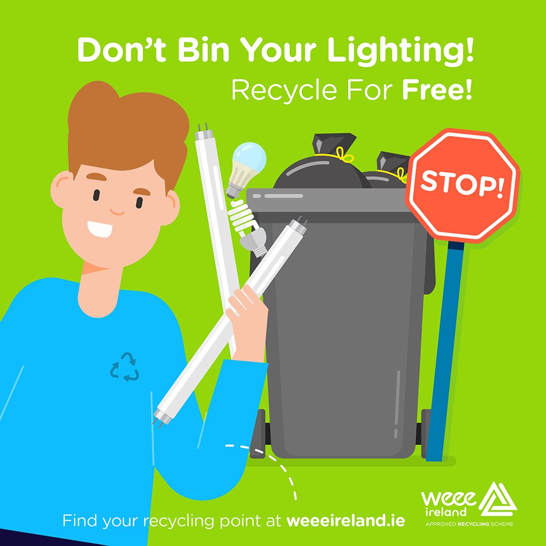 WEEE Ireland (@weeeireland) on Twitter photo Did you know that all lighting waste is free to recycle? ♻️💡
When you recycle e-waste, you’re not just preventing it going to landfill stopping harmful substances damaging our environment.
Learn more: weeeireland.ie/2024/04/29/wee…
@kmkmetals <a href="/MyWasteIreland/">My Waste Ireland</a> <a href="/Dept_ECC/">Dept. Environment, Climate and Communications</a> Did you know that all lighting waste is free to recycle? ♻️💡
When you recycle e-waste, you’re not just preventing it going to landfill stopping harmful substances damaging our environment.
Learn more: weeeireland.ie/2024/04/29/wee…
@kmkmetals <a href="/MyWasteIreland/">My Waste Ireland</a> <a href="/Dept_ECC/">Dept. Environment, Climate and Communications</a>