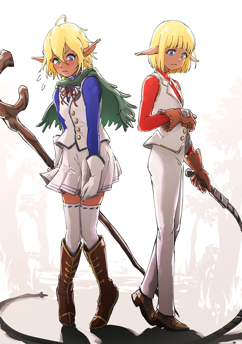 アウラとマーレの服交換してみた。 #オーバーロード ＃OVERLORD