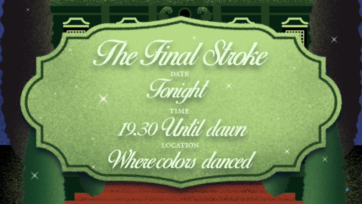 ⠀

Sore itu berakhir dengan harapan yang baru. Setiap langkah membawa mereka pada selembar undangan, kertas yang menyimpan janji malam penuh warna dan cerita. Undangan itu membuka pintu menuju malam penghargaan, di mana segala usaha dan warna yang mereka ciptakan akan bersinar