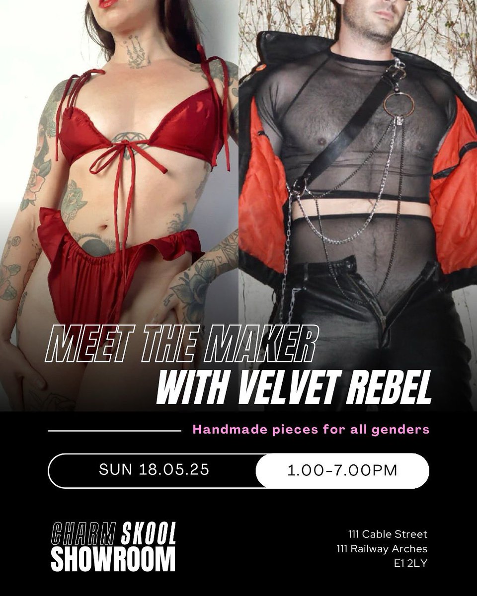 Today the Charmskool Showroom is open for the first time on Sunday, &amp; we have a cute ‘Meet the Maker’ event with Velvet Rebel lingerie happening in store as she’s flown in from Italy to drop off her new collection. Please come by &amp; say hello! 💜