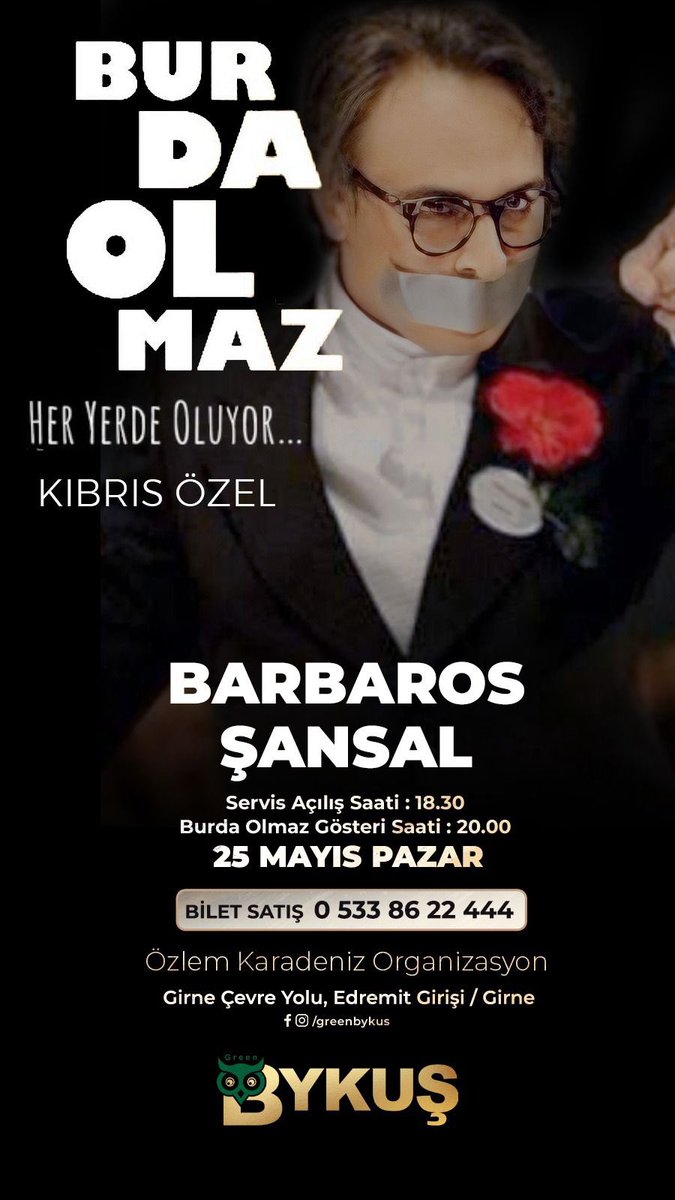 25 Mayıs Pazar #BurdaOlmaz son Gala #Kıbrıs özel .