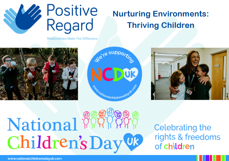 On National Children's Day, Positive Regard celebrates nurturing environments for all children. Safe, loving, understanding spaces help them thrive! Every child deserves the chance to reach their full potential and flourish. #NationalChildrensDay #PositiveRegard