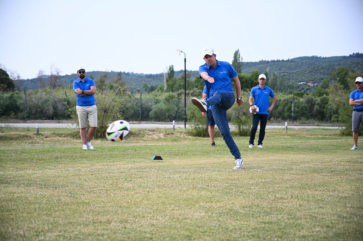 Stars of Greek football will compete in an impressive sport that combines football &amp; #golf. #FootGolf is supported by the Official Airline <a href="/aegeanairlines/">Aegean Airlines</a> in the presence of the <a href="/gr_legends_2004/">Greek Legends 2004</a> who made history by winning Euro 2004 #portocarrasproam #aegeanminitour <a href="/Porto_Carras/">Porto Carras Grand Resort</a>