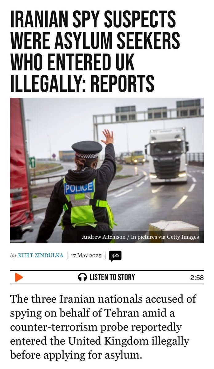 ADMIN POST

ILLEGAL INVADERS APPEAR TO BE IRANIAN SPIES

Mr Sepahvand clandestinely entered the UK on the back of a lorry in 2016 before seeking asylum over alleged religious persecution in his homeland of Iran.

Mr Manesh, who reportedly illegally landed on British shores after