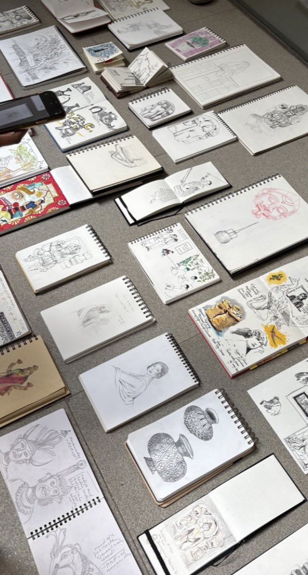 walked and sketched inside the coolest museum <a href="/MAPBangalore/">MAPBangalore</a> happy intl’ museum day!