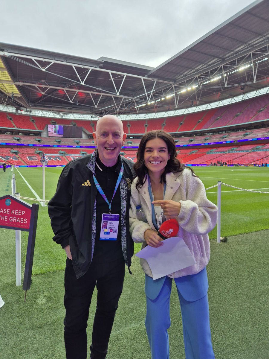 Next up, the <a href="/AdobeWFACup/">Adobe Women's FA Cup</a> final <a href="/wembleystadium/">Wembley Stadium</a> ft our own co-host <a href="/alankeegan1/">Alan Keegan</a> working alongside the team 🎤⚽️

Go well everyone 💪