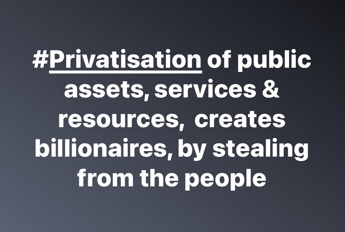 HuiaSue's tweet photo. #AtlasNetwork Govts don’t care about true #SocialInvestment- they are all about stealing #public #wealth for themselves &amp; their mates.. after all they did it before &amp; got rich! #nzpol #NZEnergy #NZSteel, #NZRail #StateHousing #Superannuation #AirNZ #Telecom #SOEs https://t.co/LJA49bHQ8U
