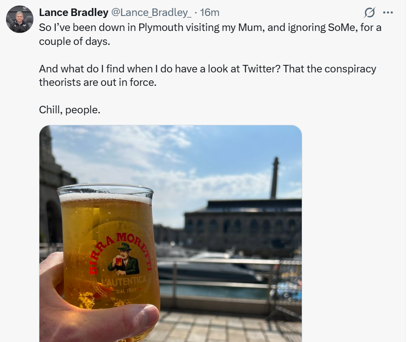 Lance has gone very quiet since deleting this.