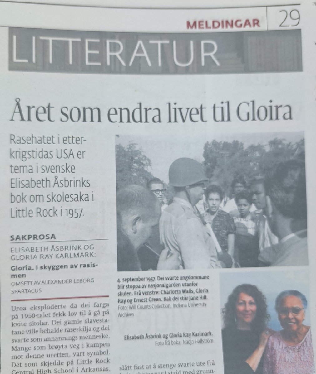 Heming H. Gujord (@heminggujord) on Twitter photo Viktig bok om kamp mot rasisme: Gloria Ray Karlmark & Elisabeth Åsbrink: Gloria. I skyggen av rasismen. Utgitt på norsk av Spartacus og meldt i <a href="/dagogtid/">Dag og Tid</a> 16. mai. Inn på leselista no! Viktig bok om kamp mot rasisme: Gloria Ray Karlmark & Elisabeth Åsbrink: Gloria. I skyggen av rasismen. Utgitt på norsk av Spartacus og meldt i <a href="/dagogtid/">Dag og Tid</a> 16. mai. Inn på leselista no!