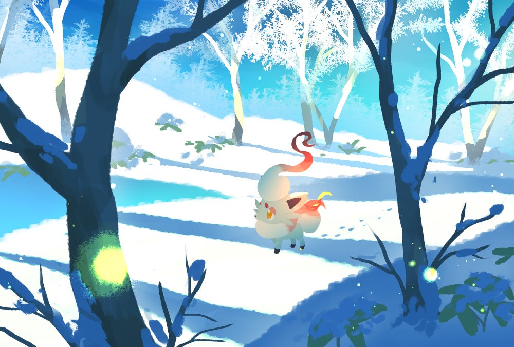 #ポケモン版深夜の真剣お絵描き60分一本勝負 
ゾロア（ヒスイのすがた）です。