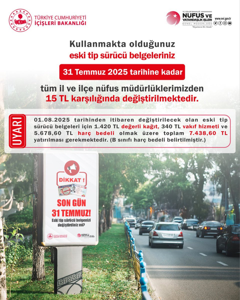 Keçiören Nüfus Müdürlüğü (@nufuskecioren) on Twitter photo 31.07.2025 tarihine kadar eski tip sürücü belgenizi Alo 199 veya randevu.nvi.tr adresinden randevu alarak ,nüfus müdürlüklerimizden değiştirebilirsiniz.
<a href="/itasyapan/">İbrahim Taşyapan</a>
<a href="/edizsurucu/">Ediz Sürücü 🇹🇷🇹🇷🇹🇷</a>
<a href="/ankara_il/">Ankara İl Nüfus ve Vatandaşlık Müdürlüğü</a>
<a href="/MustafaGungorlu/">Mustafa GÜNGÖRLÜ</a>
<a href="/keciorenkymkm/">KEÇİÖREN KAYMAKAMLIĞI</a>
<a href="/y_oztimurcular/">Yılmaz Öztimurcular</a> 31.07.2025 tarihine kadar eski tip sürücü belgenizi Alo 199 veya randevu.nvi.tr adresinden randevu alarak ,nüfus müdürlüklerimizden değiştirebilirsiniz.
<a href="/itasyapan/">İbrahim Taşyapan</a>
<a href="/edizsurucu/">Ediz Sürücü 🇹🇷🇹🇷🇹🇷</a>
<a href="/ankara_il/">Ankara İl Nüfus ve Vatandaşlık Müdürlüğü</a>
<a href="/MustafaGungorlu/">Mustafa GÜNGÖRLÜ</a>
<a href="/keciorenkymkm/">KEÇİÖREN KAYMAKAMLIĞI</a>
<a href="/y_oztimurcular/">Yılmaz Öztimurcular</a>
