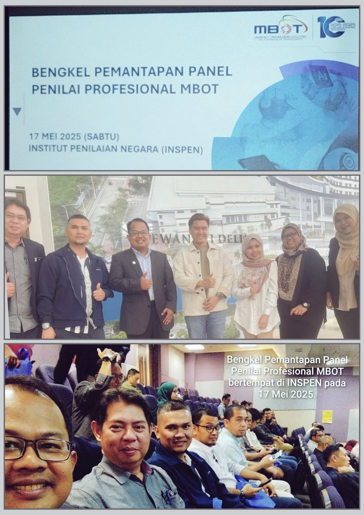 Mvrdv_H's tweet photo. Attended the Bengkel Pemantapan Panel Penilai Profesional organized by MBOT on 17 May 2025 at INSPEN, Selangor. Thank you secretariat for the invitation. https://t.co/IntTMXJYEa