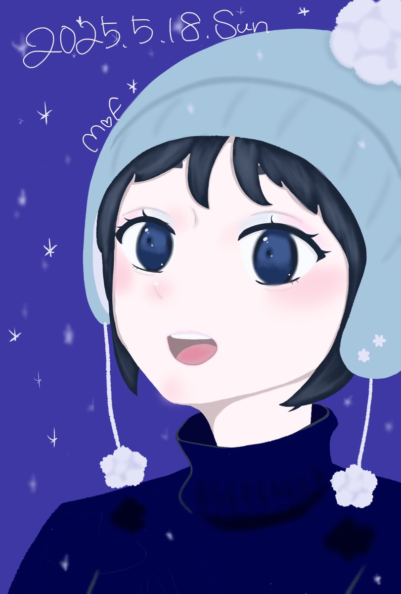 MoFMoF764's tweet photo. #イラスト練習中 
もう夏なのに冬 https://t.co/TXBpi3SphU