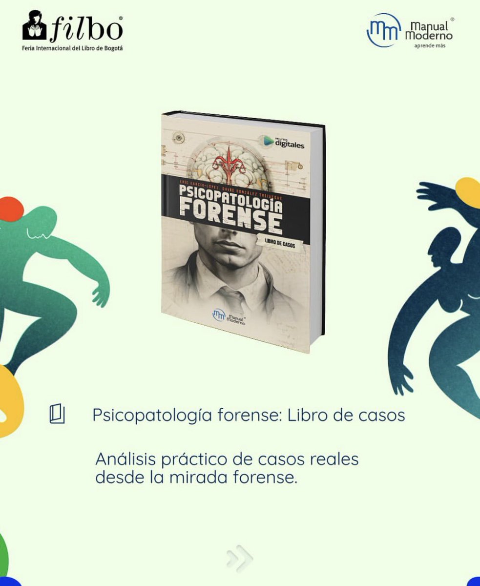 ericgarcialopez's tweet image. Nos alegra mucho saber que “Psicopatología Forense. Libro de casos”, ha sido uno de los 5 libros más leídos en la @FILBogota.

Mil gracias a @EdManualModerno/@hogrefe_publ /@manualmodernoco y -especialmente- a lectores y autores/as de esta obra colectiva.

fnac.es/livre-numeriqu…