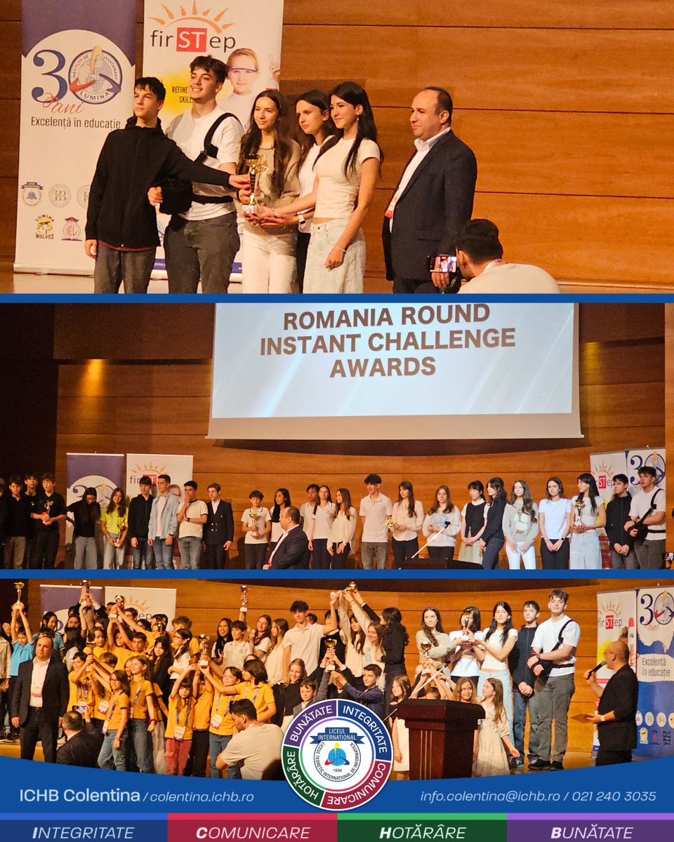 ICHBColentina's tweet photo. Locul II la Destination Imagination - Instant Challenge Awards, România.🏆
7 minți curajoase de la ICHB Colentina. O singură echipă. O singură misiune: să transforme gândirea rapidă în performanță reală.
Mara, Zara, Bianca, Eric, Boris, Vlad, Osman - bravo vouă!
#champions https://t.co/NxF2wRyBb9