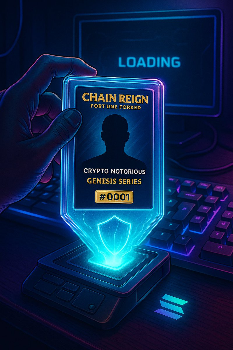 LordForklord's tweet image. 🟣 DOCK TO UNLOCK 🟣
Every Chain Reign NFT is more than it seems.
Dock it.
Trigger the protocol.
Unlock its alternate identity — a hidden version of crypto history.

No roadmap. No whitelist.
Just legend.
#ChainReign #GetForked #CryptoNotorious #NFTdrop #Solana #LoreUnlocked