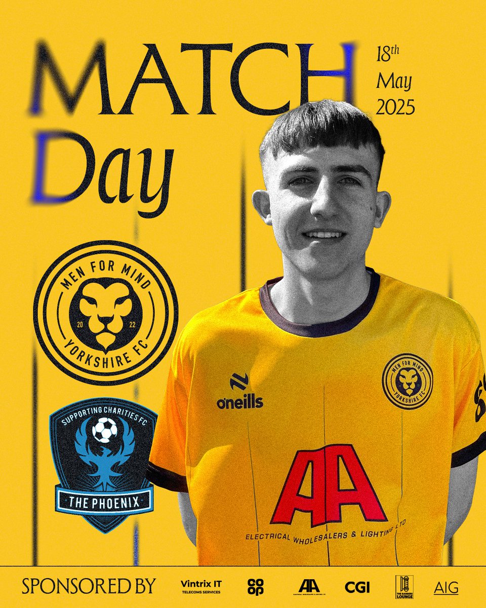 Men For Mind FC (@menformindfc) on Twitter photo Gameday for MfM Yorkshire as we host <a href="/supportSCFC/">Supporting Charities Football Club ยฎ๏ธ</a> down at <a href="/DMWFC/">Dodworth Miners Welfare FC</a>. The kick off is at 14:30โฝ๏ธ
After last weeks victory we are looking forward to trying to continue the winning feeling, all whilst raising money for our charities ๐ค๐
#YourStoryMatters Gameday for MfM Yorkshire as we host <a href="/supportSCFC/">Supporting Charities Football Club ยฎ๏ธ</a> down at <a href="/DMWFC/">Dodworth Miners Welfare FC</a>. The kick off is at 14:30โฝ๏ธ
After last weeks victory we are looking forward to trying to continue the winning feeling, all whilst raising money for our charities ๐ค๐
#YourStoryMatters