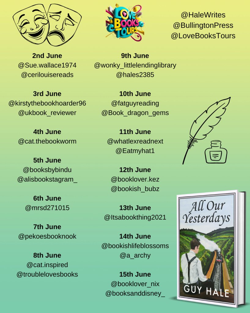 Kelly Lacey (@kellyalacey) on Twitter photo Follow the #Virtualbooktour for All Our Yesterdays by Guy Hale <a href="/HaleWrites/">Guy Hale</a> | Proudly organised by <a href="/LoveBooksTours/">Love Books Tours</a> #BookTour #SupportingAuthors #BookPromotion
kellylacey.com/2025/05/18/fol… via <a href="/KellyALacey/">Kelly Lacey</a> Follow the #Virtualbooktour for All Our Yesterdays by Guy Hale <a href="/HaleWrites/">Guy Hale</a> | Proudly organised by <a href="/LoveBooksTours/">Love Books Tours</a> #BookTour #SupportingAuthors #BookPromotion
kellylacey.com/2025/05/18/fol… via <a href="/KellyALacey/">Kelly Lacey</a>