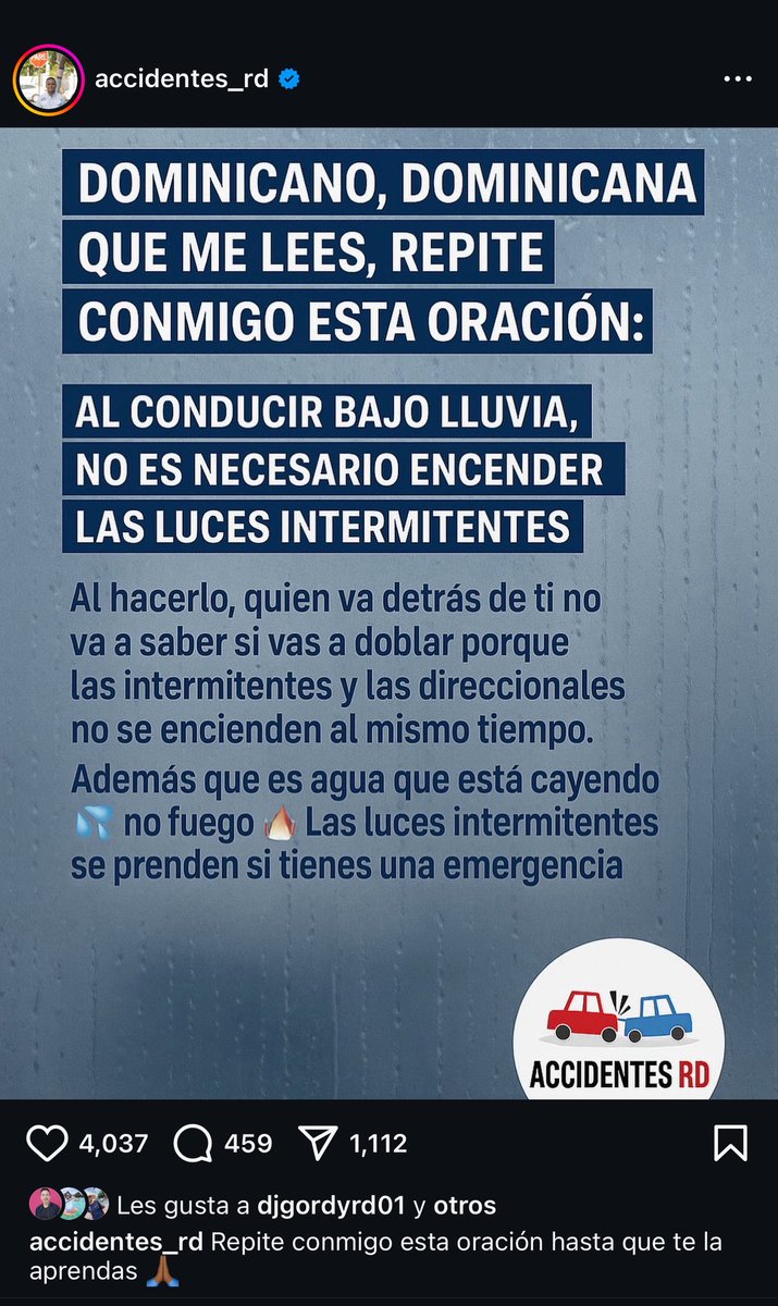 radikeltotel's tweet photo. Lo grande es leer los primates de este país discutir esto,  hace 23 años tomé mi examen tener mi licencia, el instructor que nos Dio el curso de manejo defensivo en obras pública dijo que eso era incorrecto, nunca lo he hecho... parece que hay mucha gente que nunca ha tenido la suerte que tuve yo.