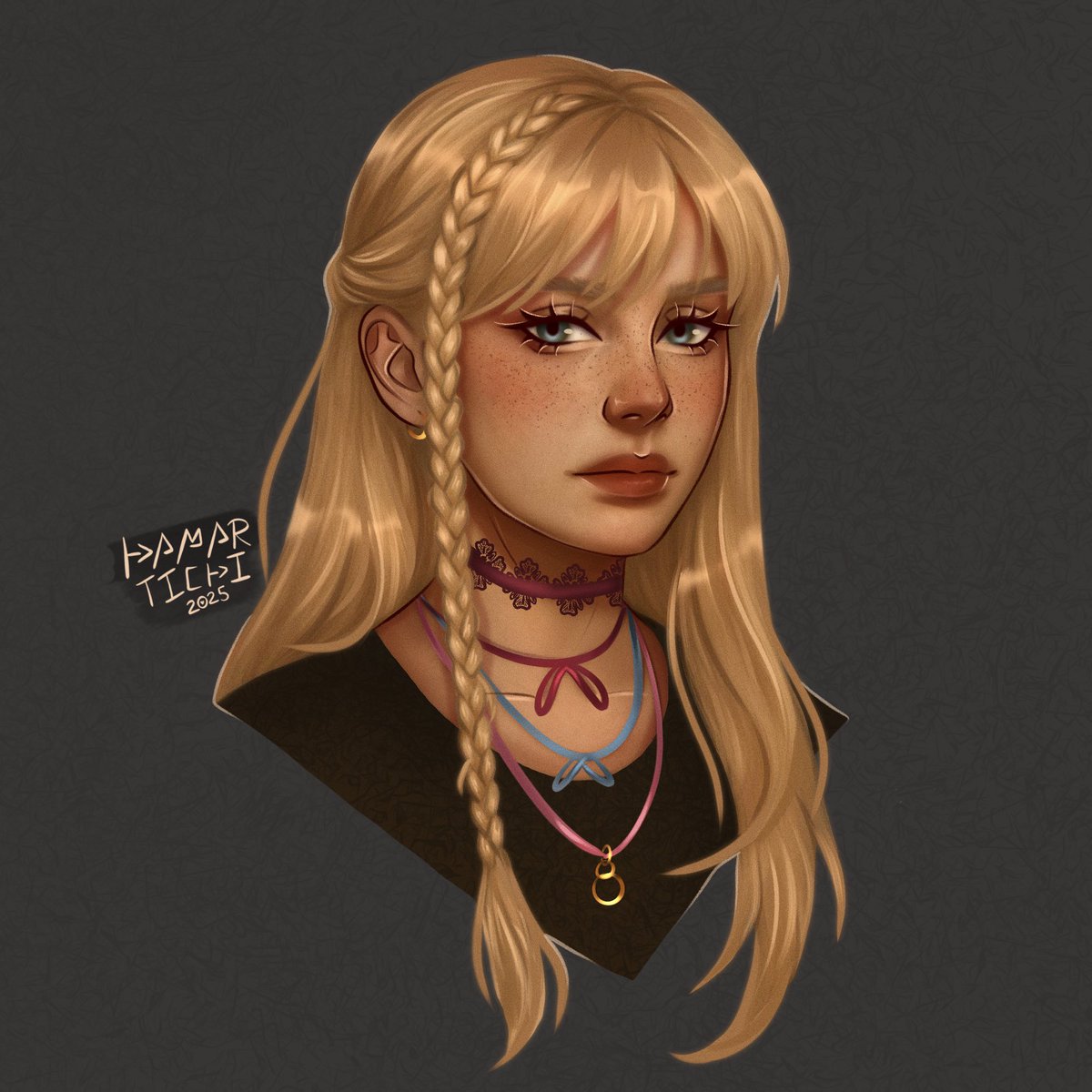 hamartichi's tweet image. I don’t really post my art here anymore but in honors of Ben Wang as Wyatt Callow &amp; McKenna Grace as Maysilee Donner.
&lt;3
Wysilee ❤️
( #SOTR #sunriseonthereaping #maysileedonner #wyattcallow )
