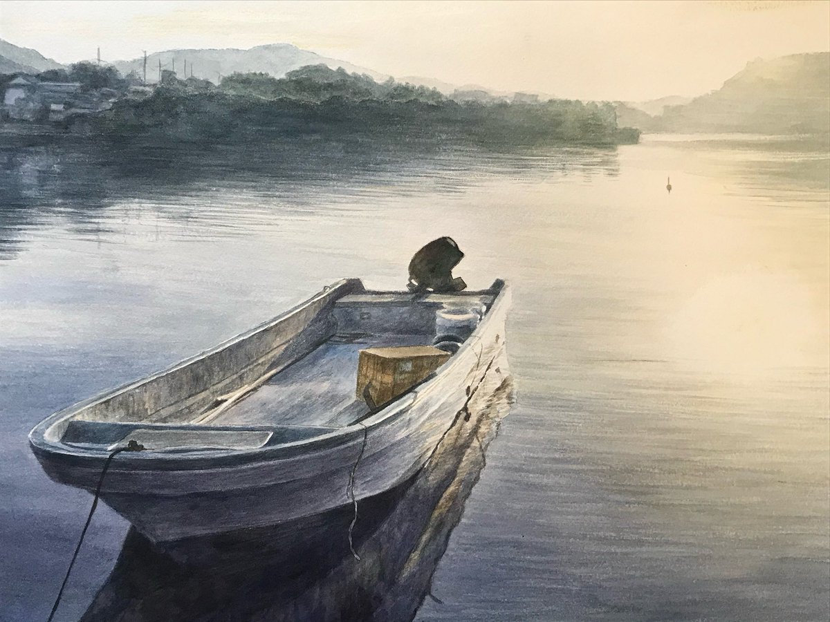 art #watercolor #透明水彩 #風景画 F6 透明水彩