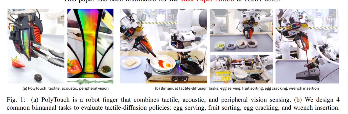 simulately12492's tweet photo. #SimulatelyPapers | May 1, 2025

📄 RoboGround: Robotic Manipulation with Grounded Vision-Language Priors 🔗  https://t.co/FtZjGsJScb 

📄 LangWBC: Language-directed Humanoid Whole-Body Control via End-to-end Learning 🔗  https://t.co/LIIuoCgqNx 

📄 RoboVerse: Towards a Unified Platform, Dataset and Benchmark for Scalable and Generalizable Robot Learning 🔗  https://t.co/yxJeQIfFwR 

📄 Learned Perceptive Forward Dynamics Model for Safe and Platform-aware Robotic Navigation 🔗  https://t.co/cADoymNqlS  | [Project](https://t.co/xQPtuwUTjF.)

📄 PolyTouch: A Robust Multi-Modal Tactile Sensor for Contact-rich Manipulation Using Tactile-Diffusion Policies 🔗  https://t.co/gO5C8jTbvK  | [Project](https://t.co/NjgcxvwSeD)

📄 Demonstrating Berkeley Humanoid Lite: An Open-source, Accessible, and Customizable 3D-printed Humanoid Robot 🔗  https://t.co/0tllfaUem0  | [Project](https://t.co/FdWTRrzizY.)

📄 Gripper Keypose and Object Pointflow as Interfaces for Bimanual Robotic Manipulation 🔗  https://t.co/dDMbIjdyGW  | [Project](https://t.co/NLGems6JxN)

Find more daily insights here: https://t.co/nXJyIf9GmN