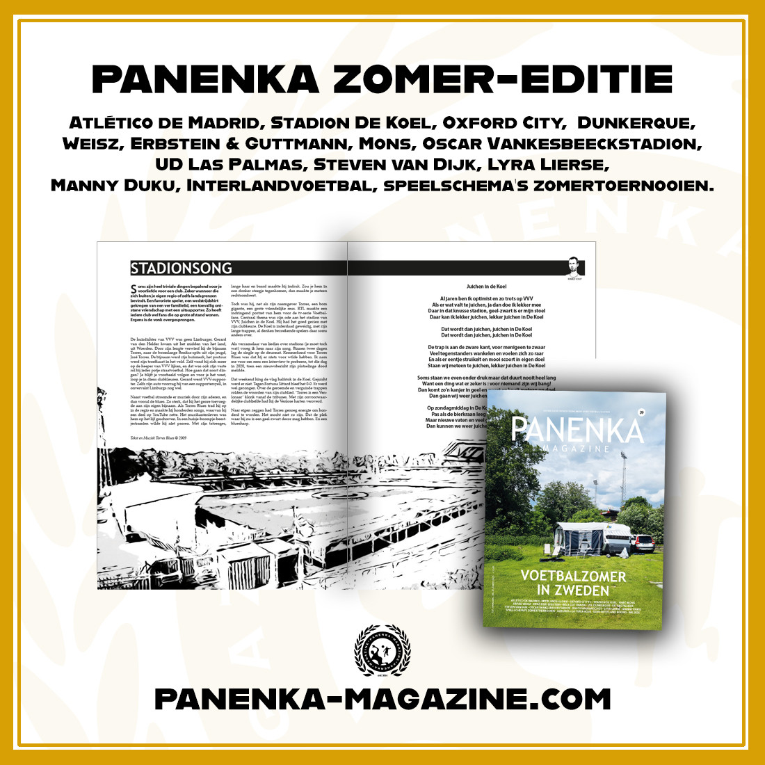 De_Dwarslat's tweet photo. In de rubriek 'De Stadionsong' mag de Koel niet ontbreken.
๐ in @PanenkaNL Magazine #39.
#stadionsong #dekoel #juichen #vvv #venlo โซ๏ธ๐ก https://t.co/q2pwBe8CcF