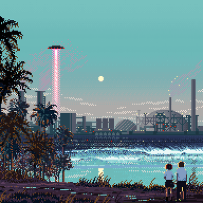 For this <a href="/solsunsets/">Suns Saga 🪐</a> Sunday, I am choosing one on the floor that doesn't belong to me. The narrative generated by chance and code, the feeling of movement both on the 1:1 and the 3:1 generation version makes all this process interesting.

Put a sunset in your life.