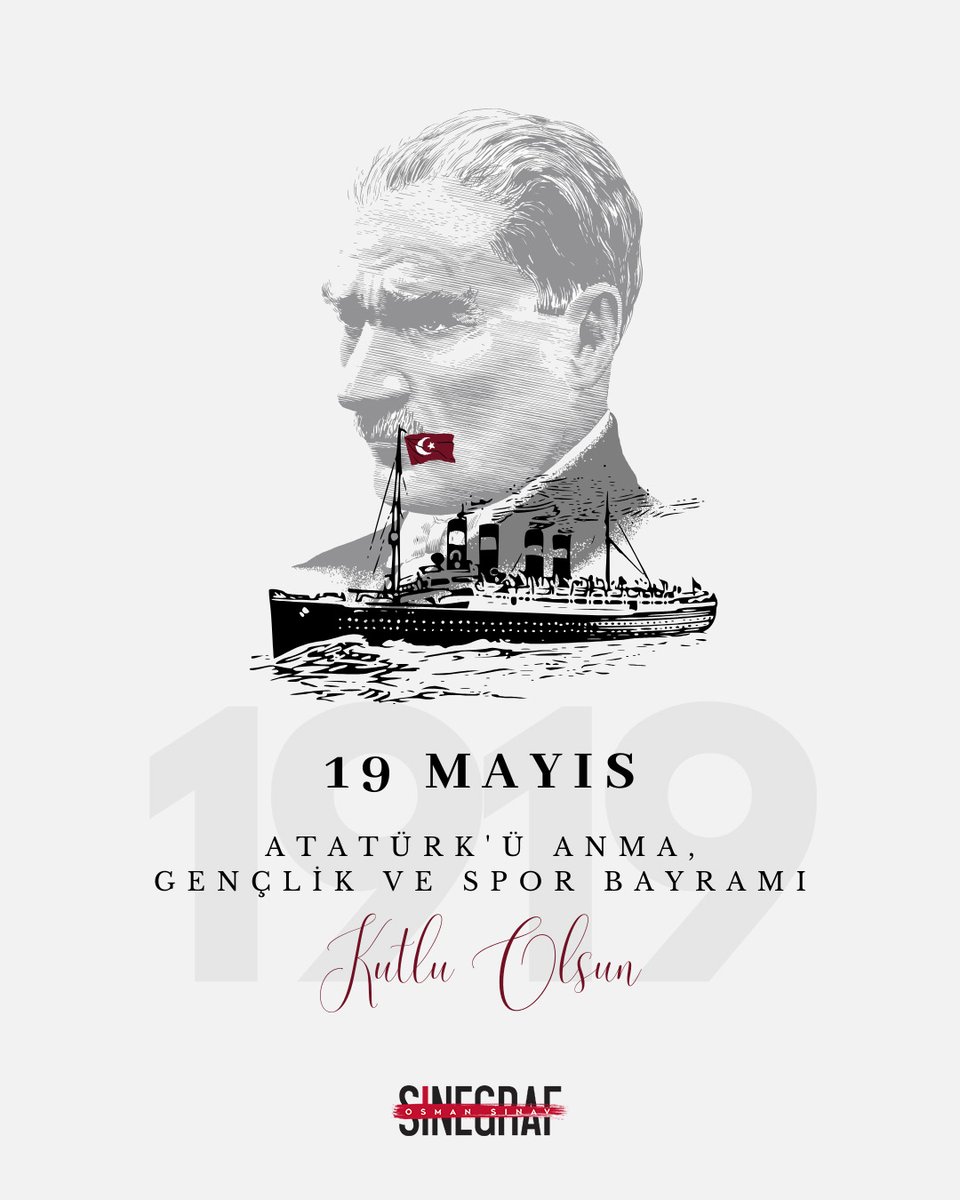 #19Mayıs Atatürk'ü Anma, Gençlik ve Spor Bayramımız kutlu olsun. 🇹🇷