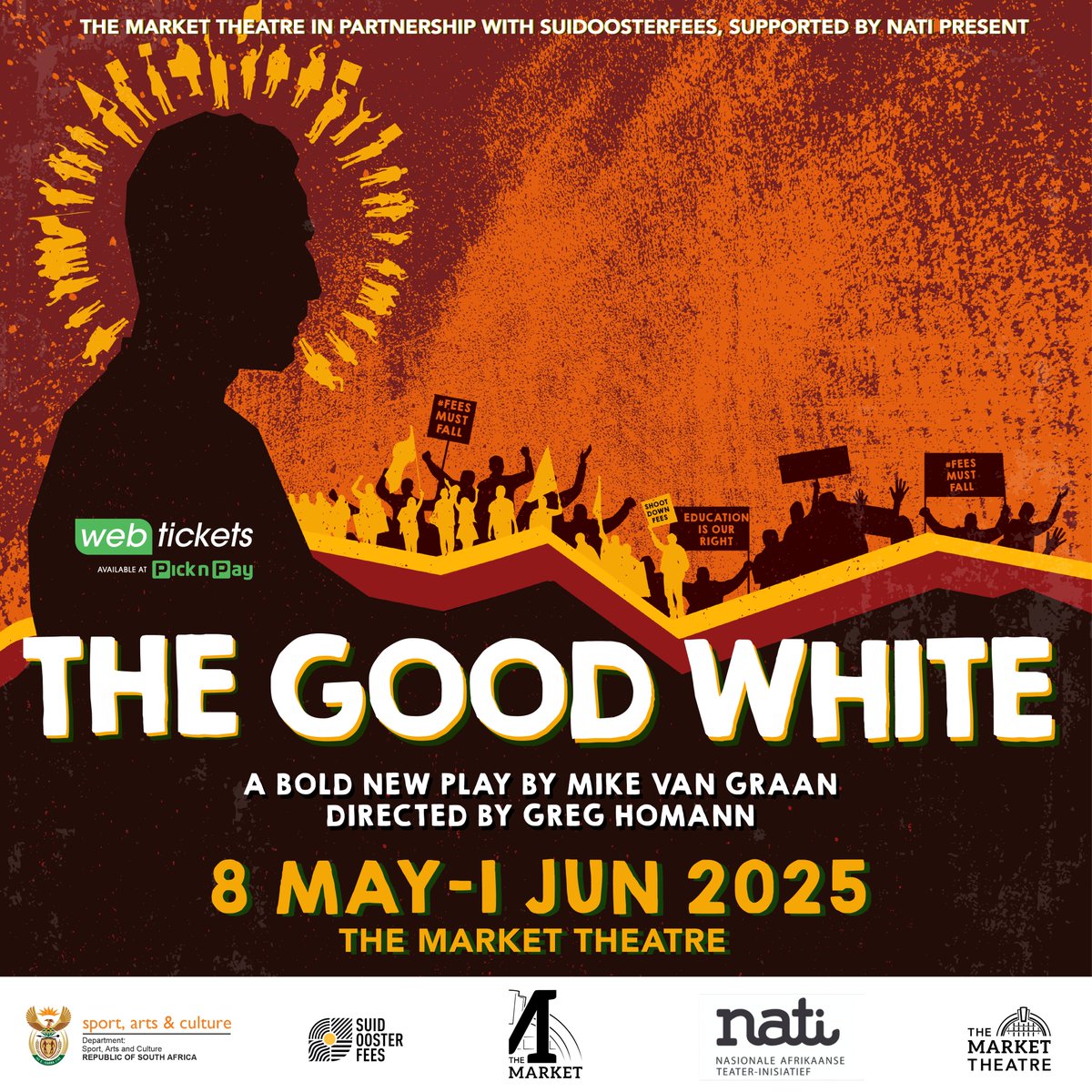 Your perfect #SundayFunday is at The Market Theatre!
Choose from:
– The Good White
– The Last Country
– Mantsopa (final chance!)
Shows from 3PM. Secure parking.
🎟️ shorturl.at/zyzui
📞 083 246 4950
#LiveAtTheMarket