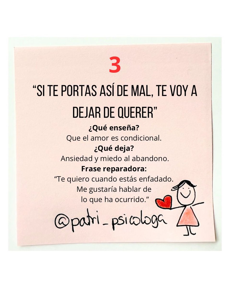Patri_Psicologa's tweet photo. Frases que marcaron la infancia de muchos niños y que no deberíamos repetir.

En los post-it te explico qué enseñanza, qué dejan y la frase reparadora.

❓¿Qué frase te marcó? ¿Qué frase demoledora, tóxica escuchaste en tu infancia? Te leo.

💕 https://t.co/uQEVu3eUep https://t.co/Ejr5KziWrG
