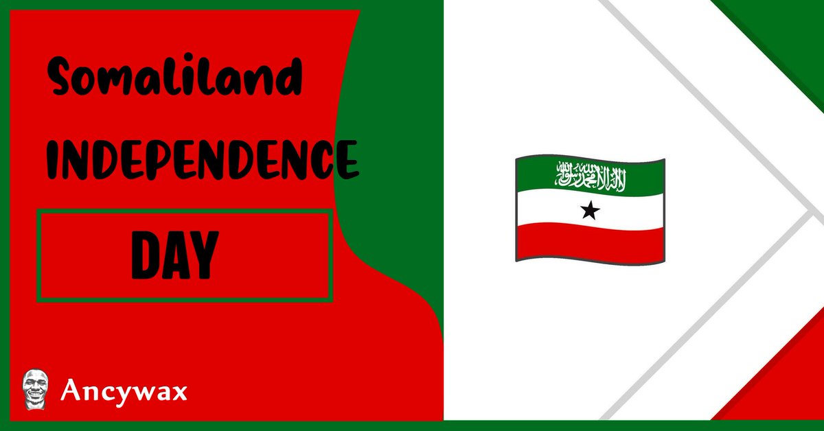 ancywax's tweet image. ✨ Happy Somaliland Independence Day! ✨
Today, we honor the resilience, determination, and spirit of the people of Somaliland.
#conceptdevelopment #uganda 📅 #SomalilandIndependenceDay 🎉 #FreedomAndProsperity 🌍 #SomalilandStrong